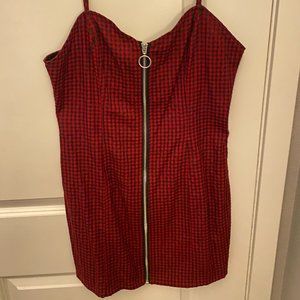 Plaid Zip up Dress